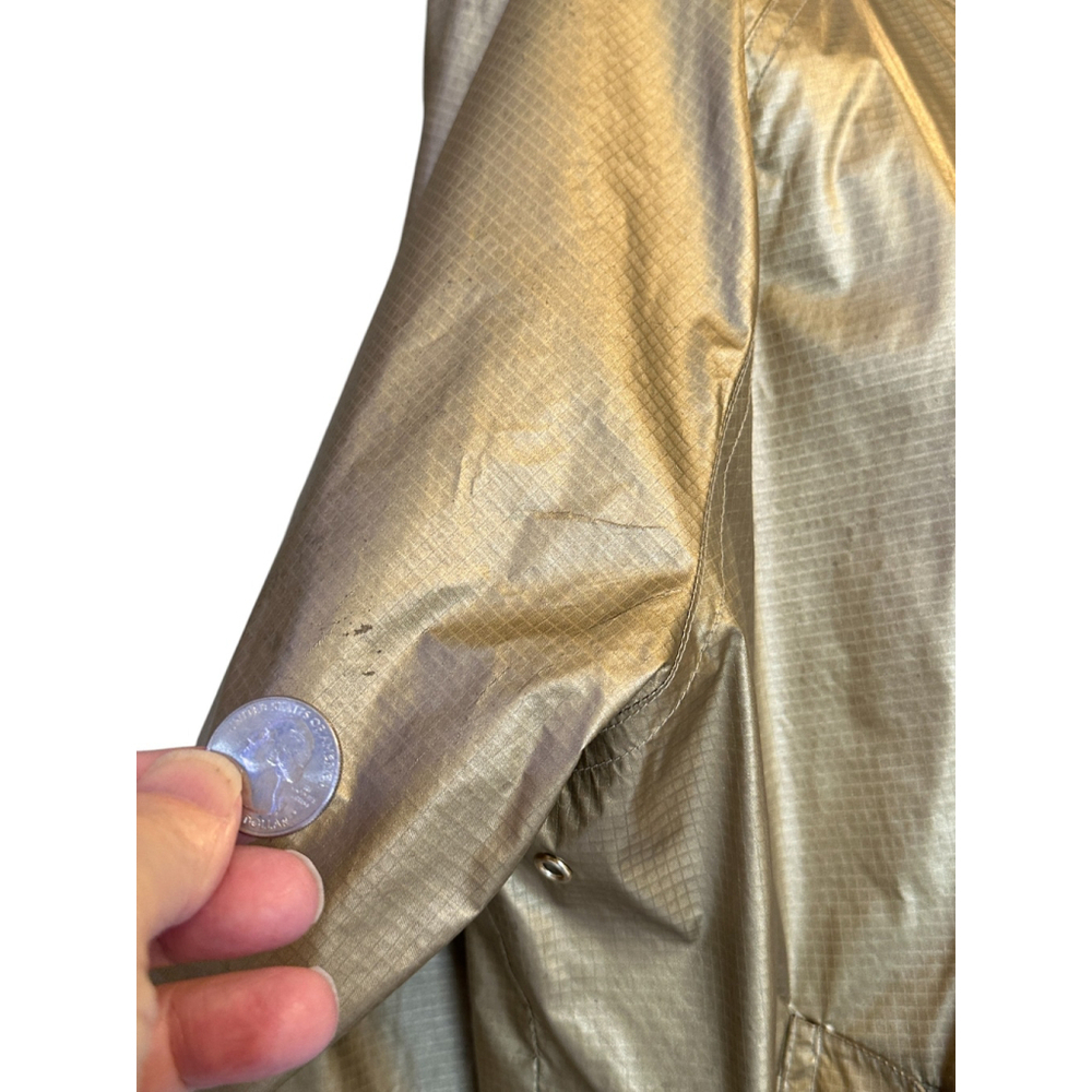 Vintage Women's Lauren Ralph Lauren Windbreaker Jacket Hood XL Gold Metallic - Picture 11 of 16